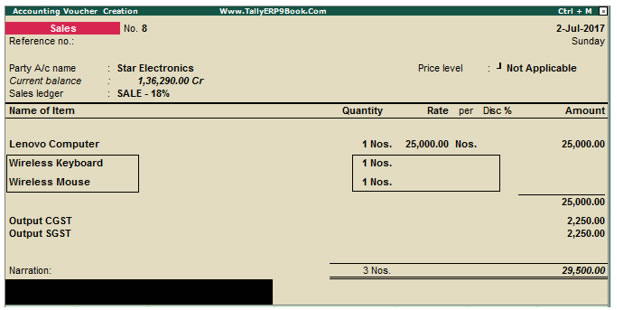 zero-value-entries-in-sales-invoice-using-tally-erp9